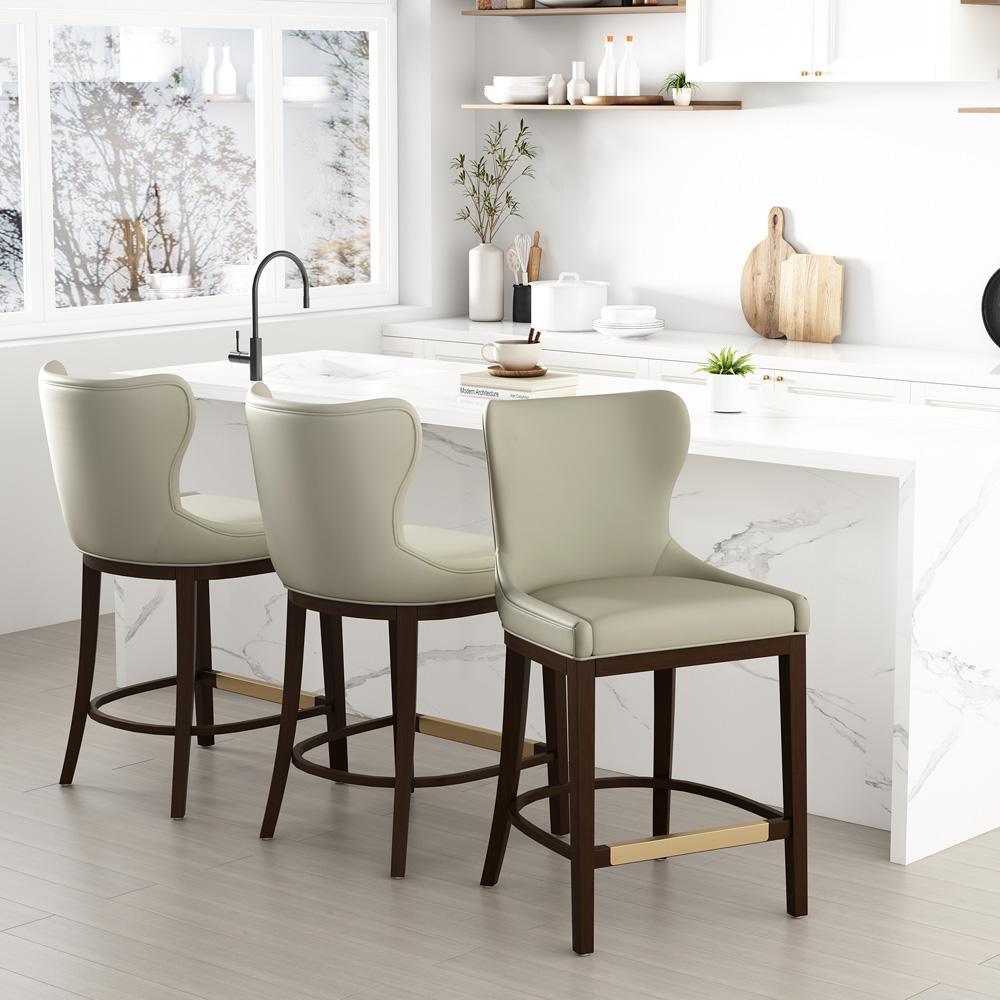 Manhattan Comfort - Blair Counter Stool in Stone - Set of 3 - 3-CS020-ST veiw 8