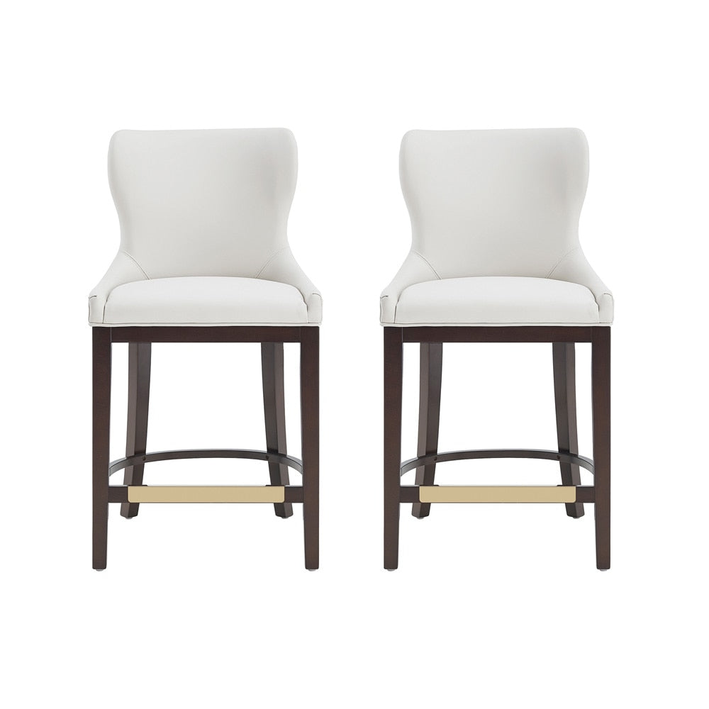 Manhattan Comfort - Blair Counter Stool in White - Set of 2 - 2-CS020-WH veiw 1