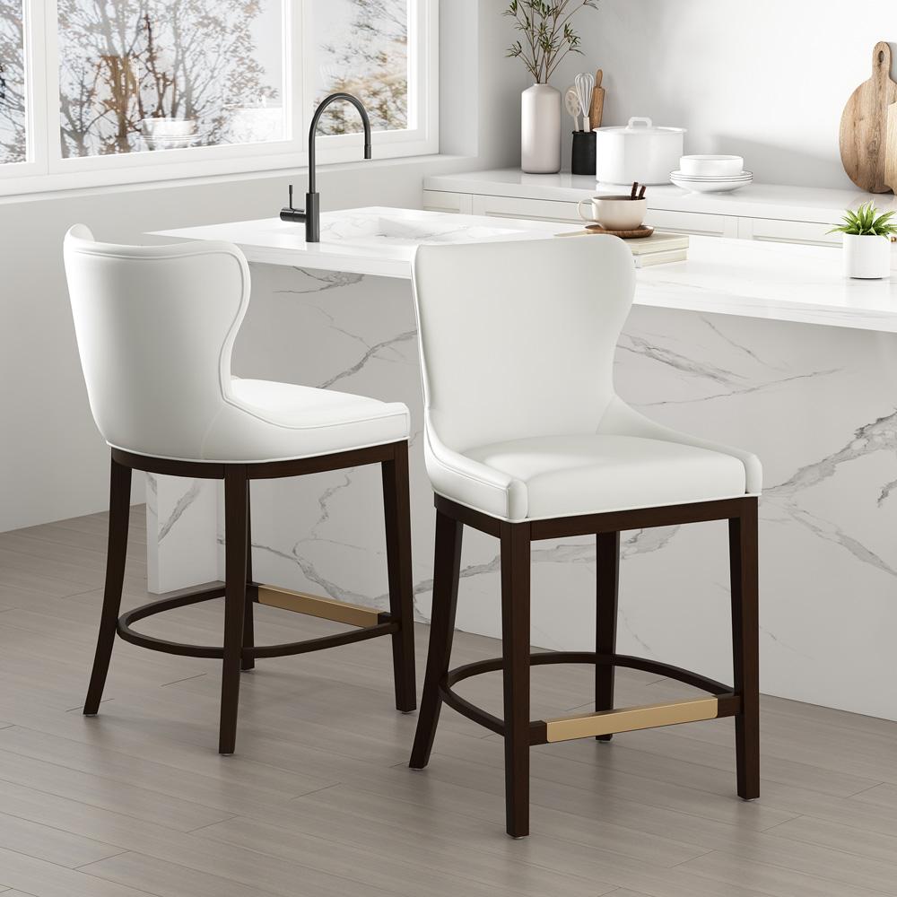 Manhattan Comfort - Blair Counter Stool in White - Set of 2 - 2-CS020-WH veiw 8