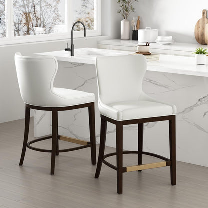 Manhattan Comfort - Blair Counter Stool in White - Set of 2 - 2-CS020-WH veiw 8