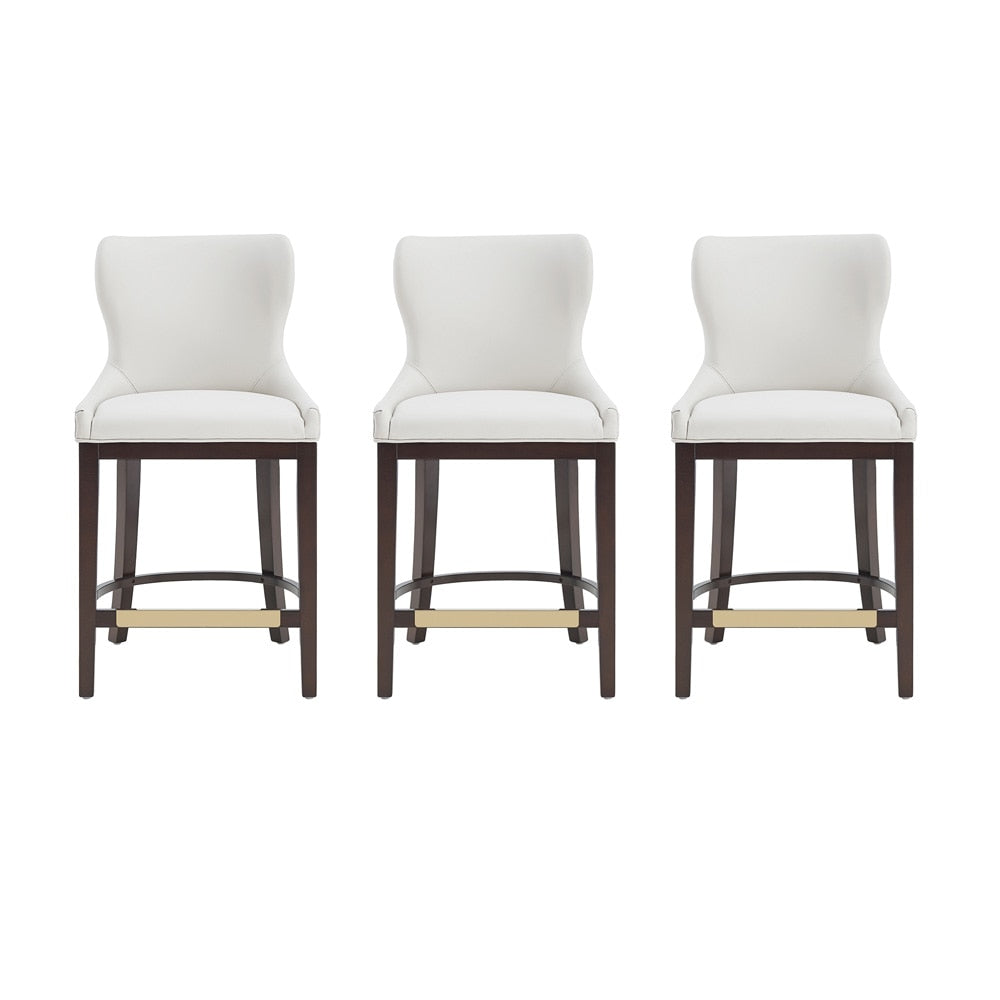 Manhattan Comfort - Blair Counter Stool in White - Set of 3 - 3-CS020-WH veiw 1