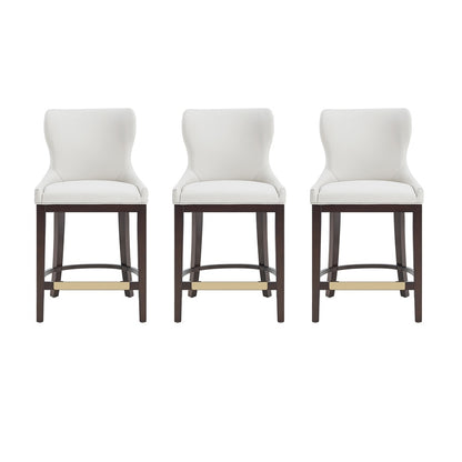 Manhattan Comfort - Blair Counter Stool in White - Set of 3 - 3-CS020-WH veiw 1