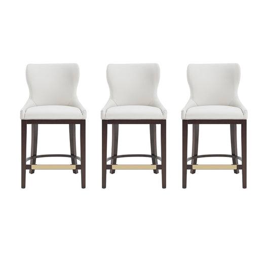 Manhattan Comfort - Blair Counter Stool in White - Set of 3 - 3-CS020-WH veiw 1