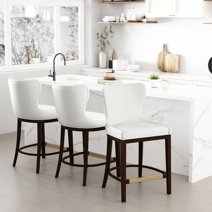 Manhattan Comfort - Blair Counter Stool in White - Set of 3 - 3-CS020-WH veiw 8