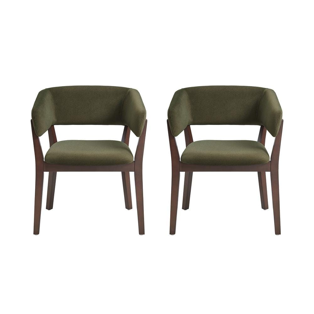 Manhattan Comfort - Blake Dining Armchair in Green - Set of 2 - 2-DC102AR-GR veiw 1