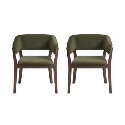 Manhattan Comfort - Blake Dining Armchair in Green - Set of 2 - 2-DC102AR-GR veiw 1