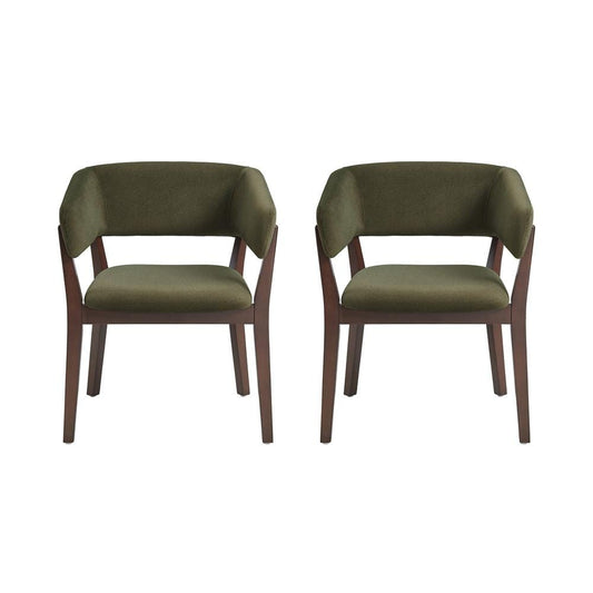 Manhattan Comfort - Blake Dining Armchair in Green - Set of 2 - 2-DC102AR-GR veiw 1