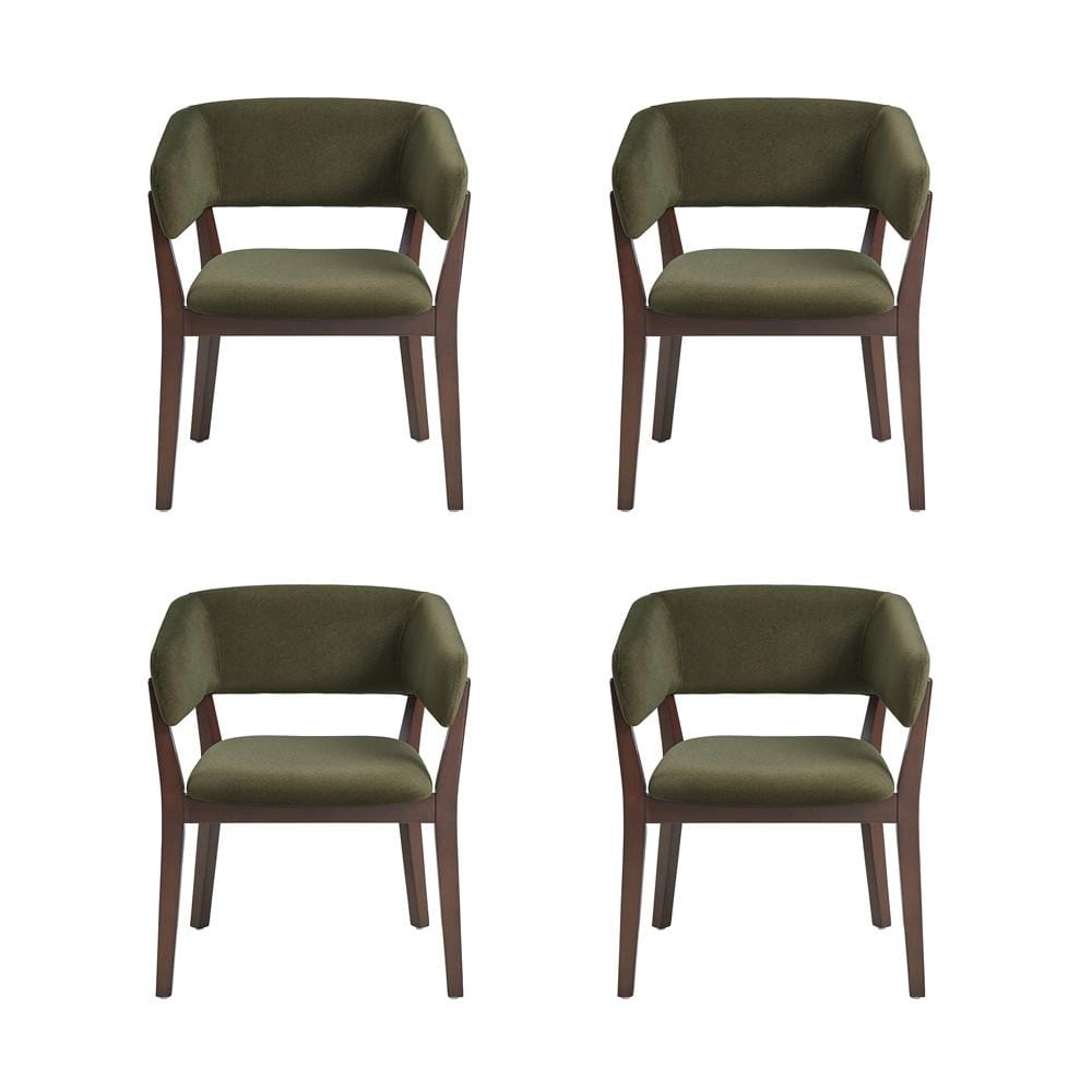 Manhattan Comfort - Blake Dining Armchair in Green - Set of 4 - 4-DC102AR-GR veiw 1