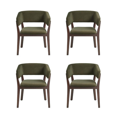 Manhattan Comfort - Blake Dining Armchair in Green - Set of 4 - 4-DC102AR-GR veiw 1
