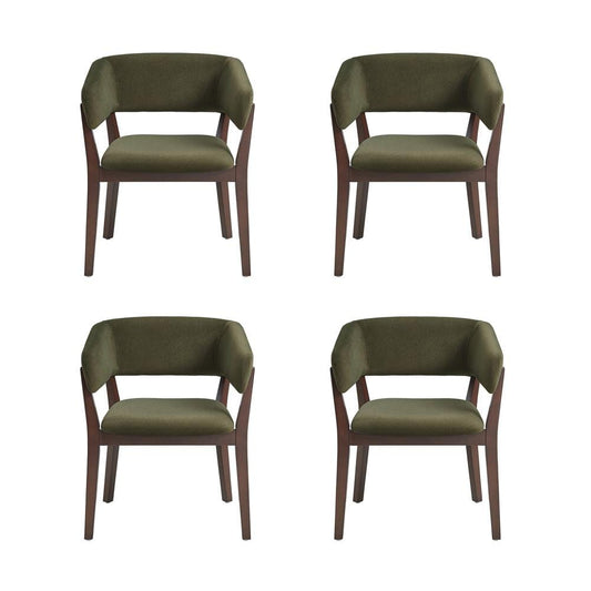 Manhattan Comfort - Blake Dining Armchair in Green - Set of 4 - 4-DC102AR-GR veiw 1