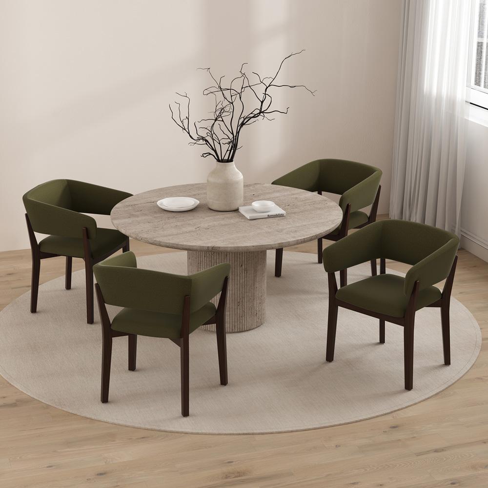 Manhattan Comfort - Blake Dining Armchair in Green - Set of 4 - 4-DC102AR-GR veiw 7