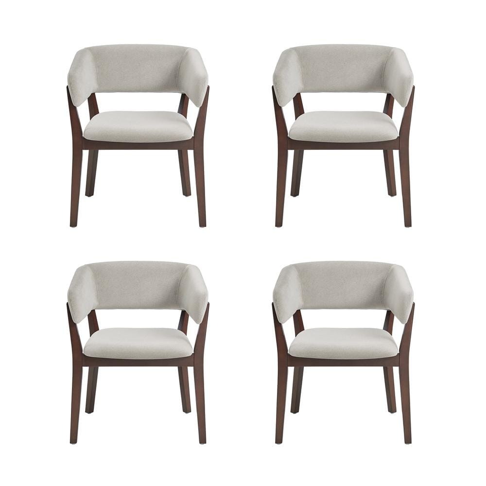 Manhattan Comfort - Blake Dining Armchair in Greige - Set of 4 - 4-DC102AR-GE veiw 1