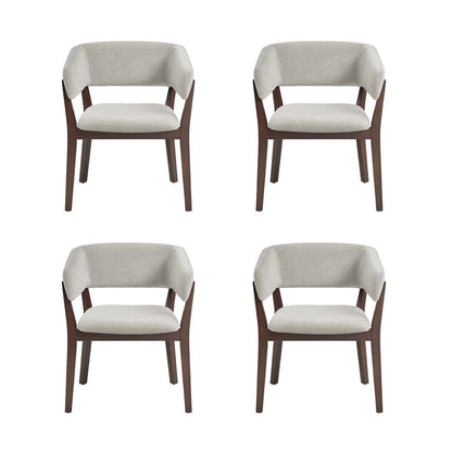 Manhattan Comfort - Blake Dining Armchair in Greige - Set of 4 - 4-DC102AR-GE veiw 1