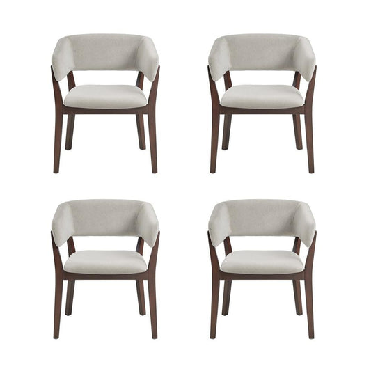 Manhattan Comfort - Blake Dining Armchair in Greige - Set of 4 - 4-DC102AR-GE veiw 1