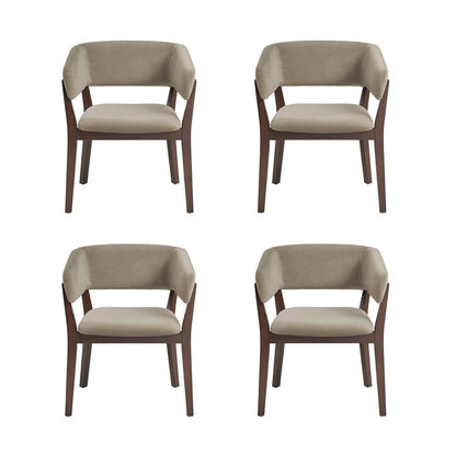 Manhattan Comfort - Blake Dining Armchair in Linen - Set of 4 - 4-DC102AR-LN veiw 1