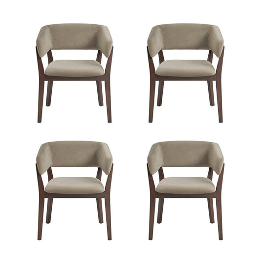 Manhattan Comfort - Blake Dining Armchair in Linen - Set of 4 - 4-DC102AR-LN veiw 1