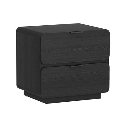 Manhattan Comfort - Chrystie 26in Nightstand in Black (2-Drawer) - NS016-BK veiw 2