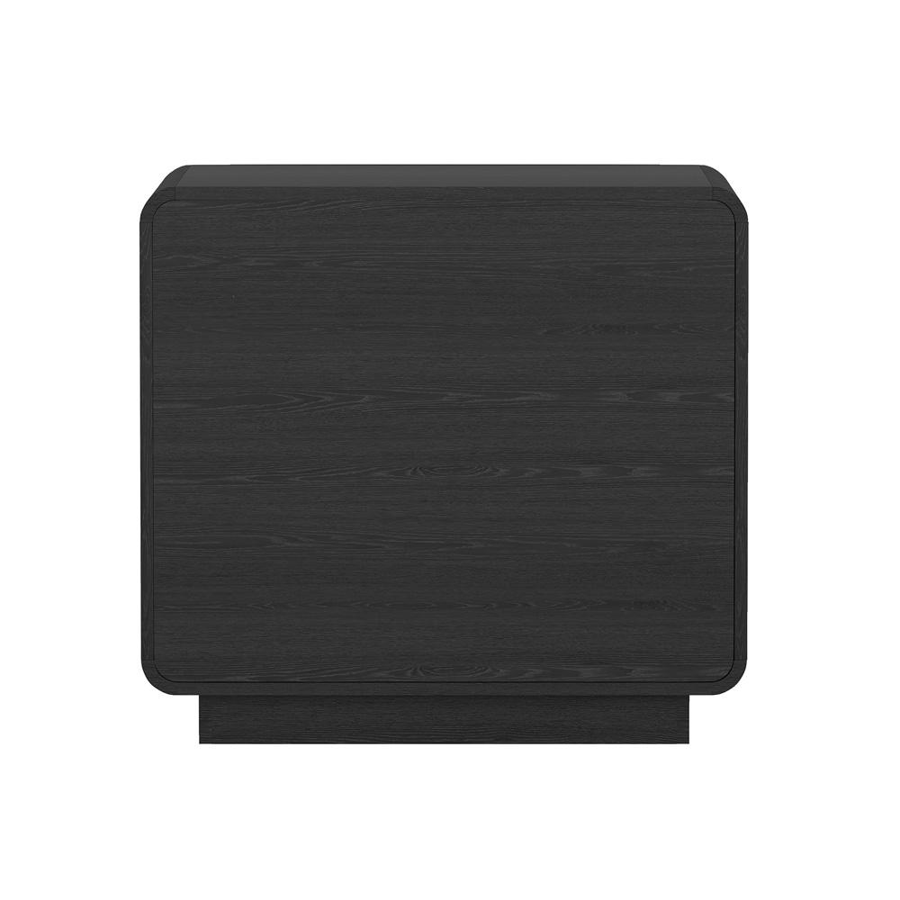 Manhattan Comfort - Chrystie 26in Nightstand in Black (2-Drawer) - NS016-BK veiw 4