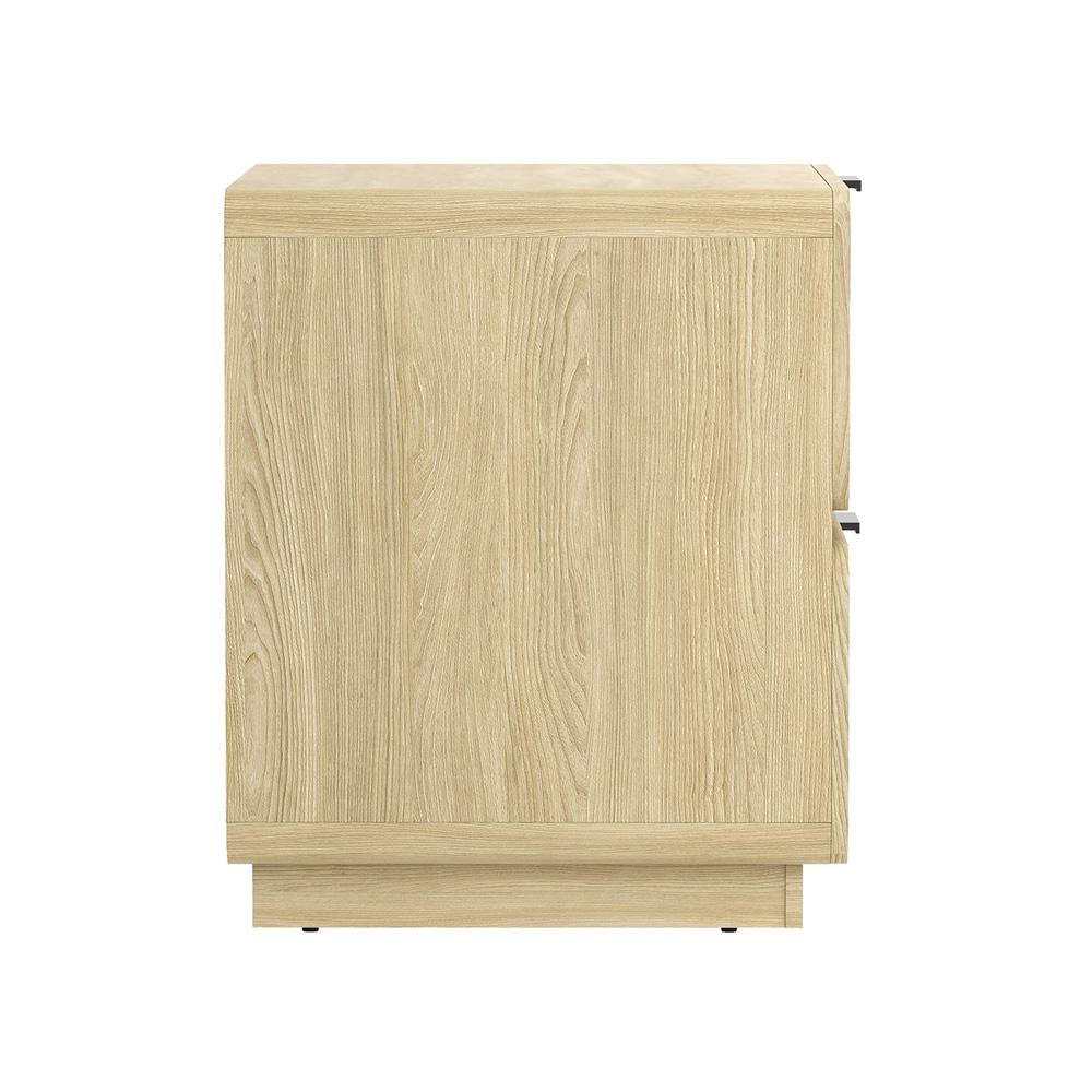 Manhattan Comfort - Chrystie 26in Nightstand in Natural (2-Drawer) - Set of 2 - 2-NS016-NA veiw 3