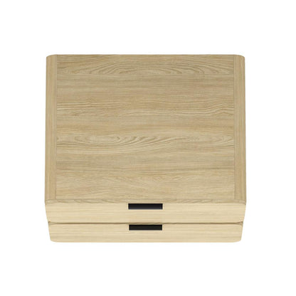 Manhattan Comfort - Chrystie 26in Nightstand in Natural (2-Drawer) - Set of 2 - 2-NS016-NA veiw 5