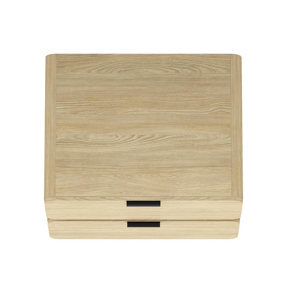 Manhattan Comfort - Chrystie 26in Nightstand in Natural (2-Drawer) - NS016-NA veiw 5