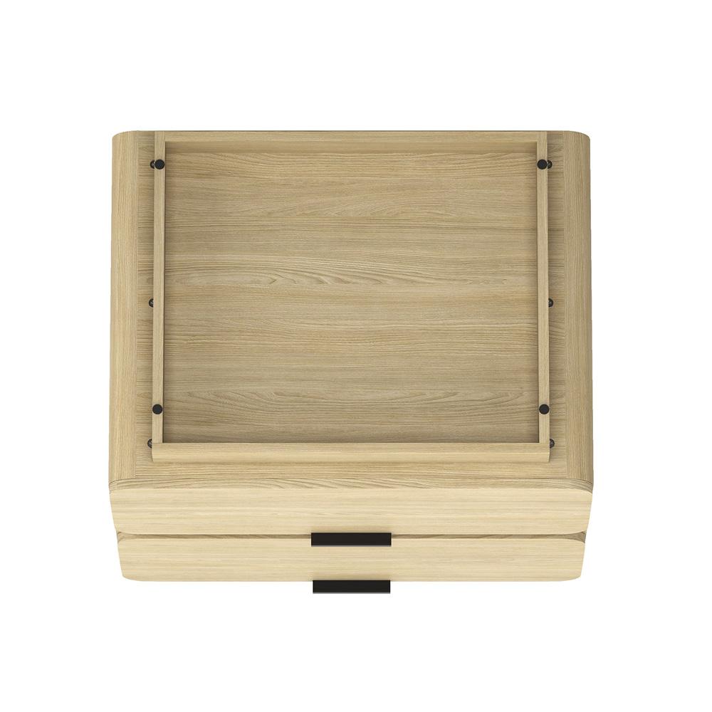 Manhattan Comfort - Chrystie 26in Nightstand in Natural (2-Drawer) - NS016-NA veiw 6
