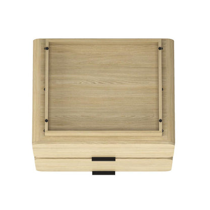 Manhattan Comfort - Chrystie 26in Nightstand in Natural (2-Drawer) - NS016-NA veiw 6