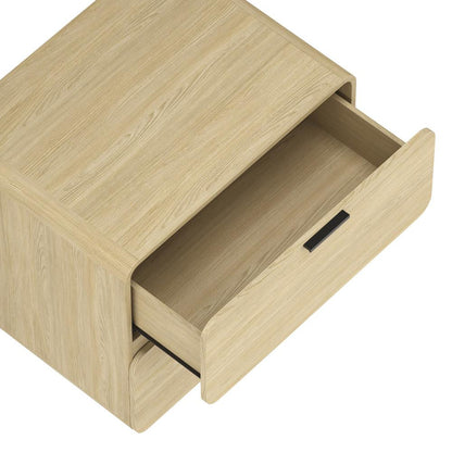 Manhattan Comfort - Chrystie 26in Nightstand in Natural (2-Drawer) - NS016-NA veiw 7