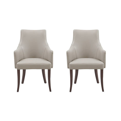 Manhattan Comfort - Connie Dining Armchair in Light Grey - Set of 2 - 2-DC095AR-LG veiw 1