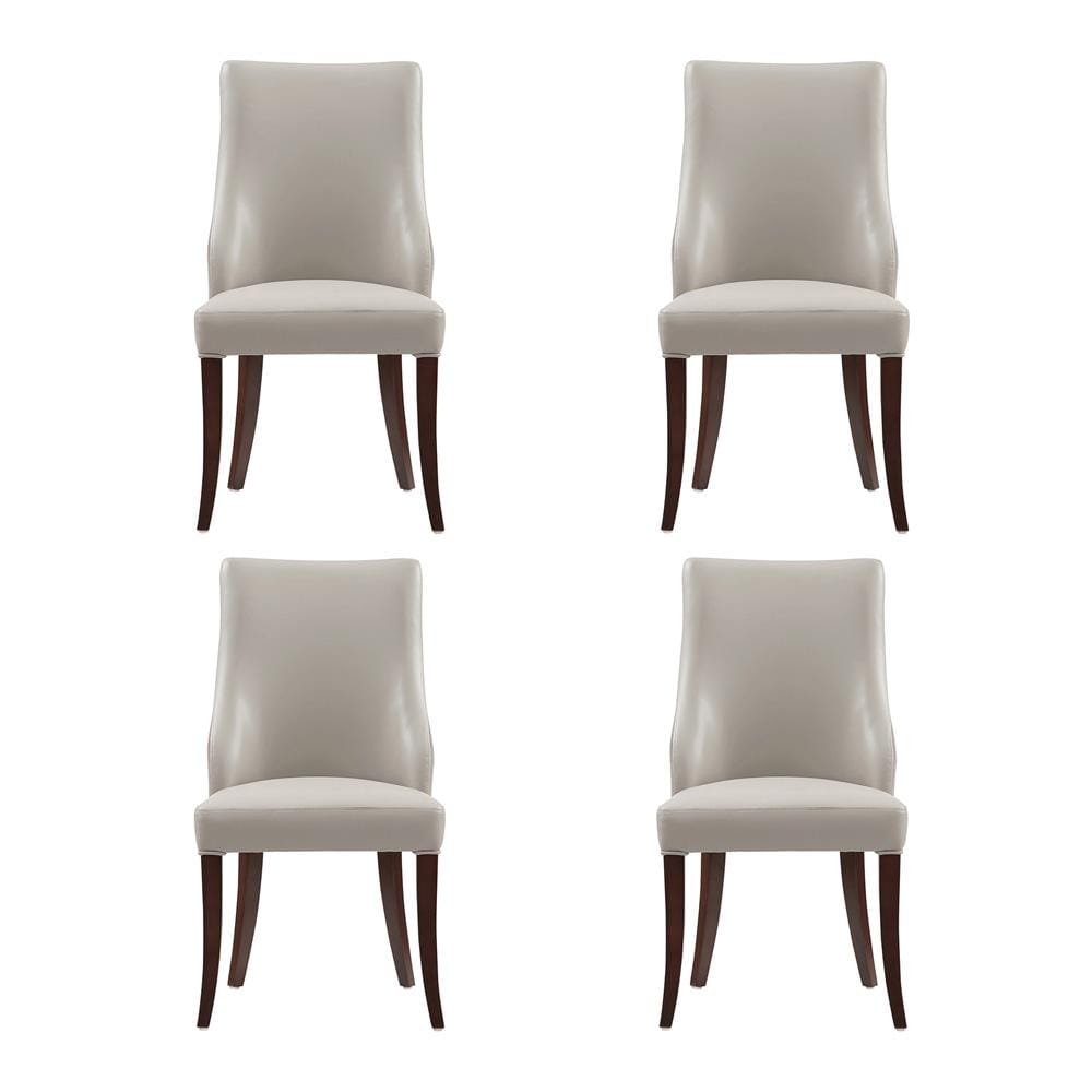 Manhattan Comfort - Connie Dining Chair in Light Grey - Set of 4 - 2-DC095-LG veiw 1