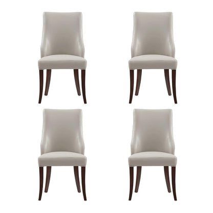 Manhattan Comfort - Connie Dining Chair in Light Grey - Set of 4 - 2-DC095-LG veiw 1