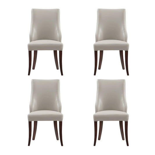 Manhattan Comfort - Connie Dining Chair in Light Grey - Set of 4 - 2-DC095-LG veiw 1