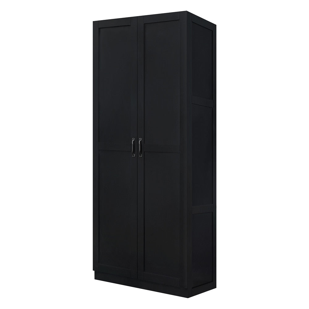 Manhattan Comfort - Cornelia Storage Closet 1.0 in Black - Set of 2 - 2-2BC-BK veiw 2