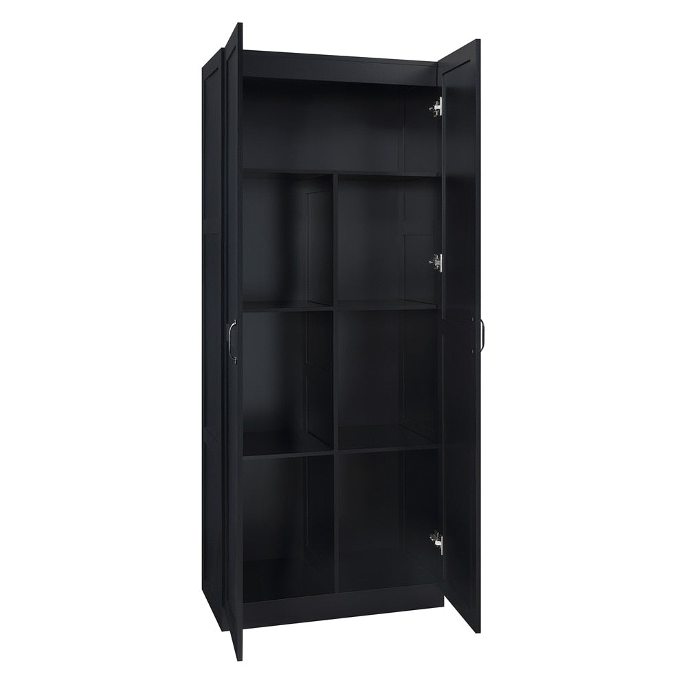 Manhattan Comfort - Cornelia Storage Closet 1.0 in Black - Set of 2 - 2-2BC-BK veiw 4