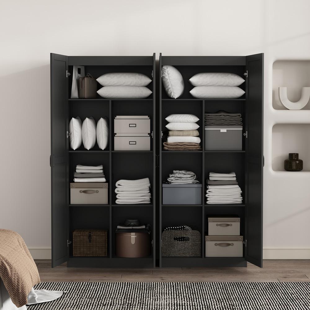 Manhattan Comfort - Cornelia Storage Closet 1.0 in Black - Set of 2 - 2-2BC-BK veiw 7