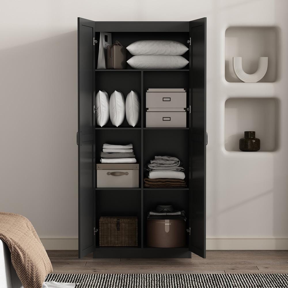 Manhattan Comfort - Cornelia Storage Closet 1.0 in Black - 2BC-BK veiw 7