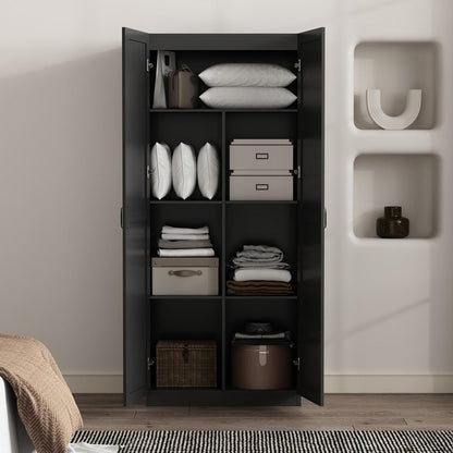 Manhattan Comfort - Cornelia Storage Closet 1.0 in Black - 2BC-BK veiw 7