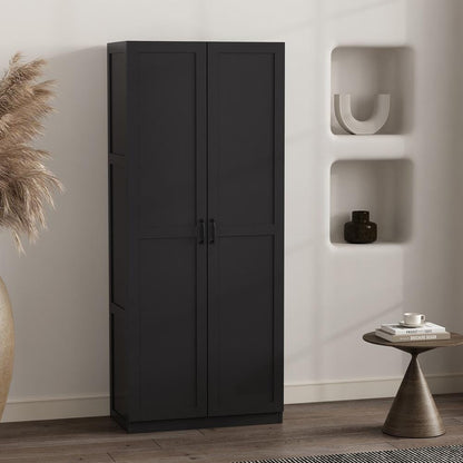 Manhattan Comfort - Cornelia Storage Closet 1.0 in Black - 2BC-BK veiw 8