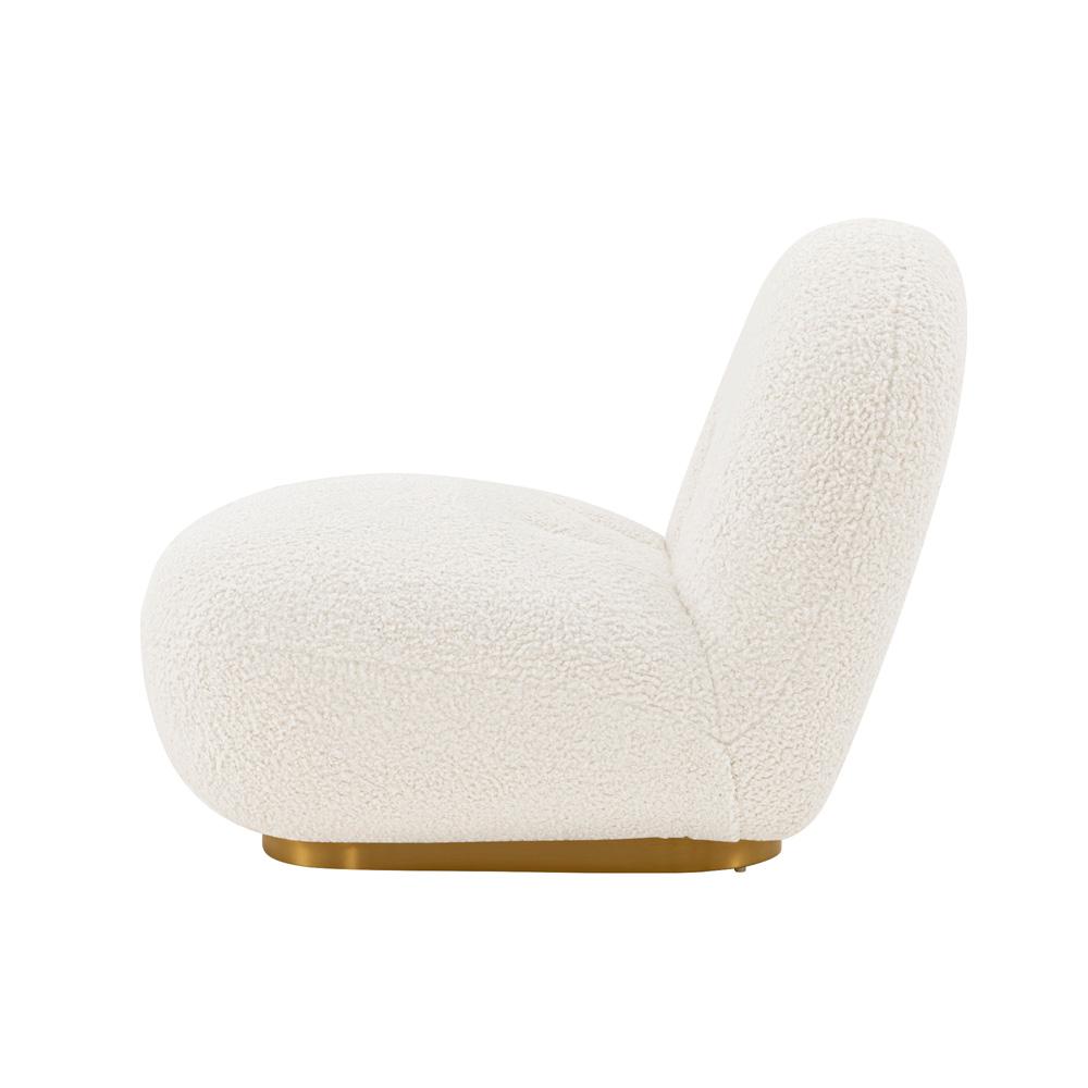 Manhattan Comfort - Edina Boucle Accent Chair with Metal Legs in White - Set of 2 - 2-AC059-WH veiw 4