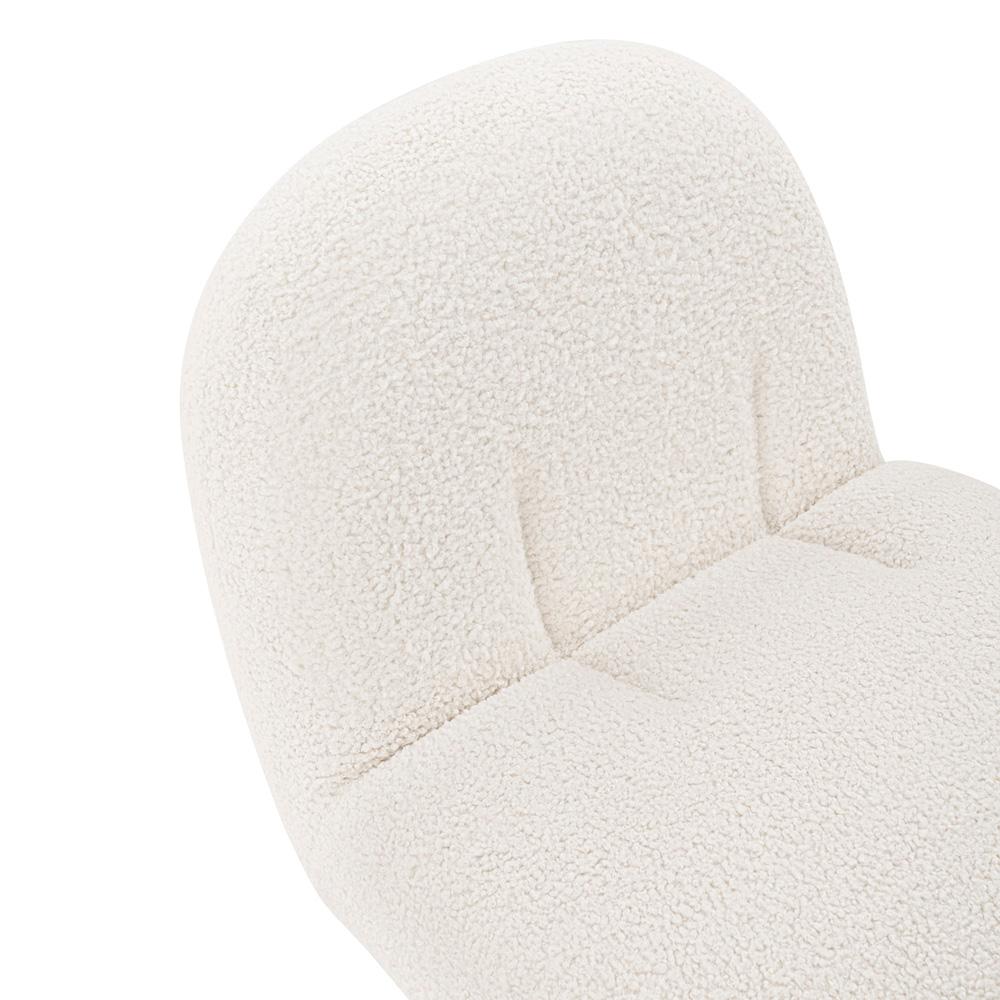 Manhattan Comfort - Edina Boucle Accent Chair with Metal Legs in White - Set of 2 - 2-AC059-WH veiw 8