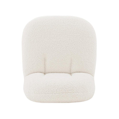 Manhattan Comfort - Edina Boucle Accent Chair with Metal Legs in White - AC059-WH veiw 6