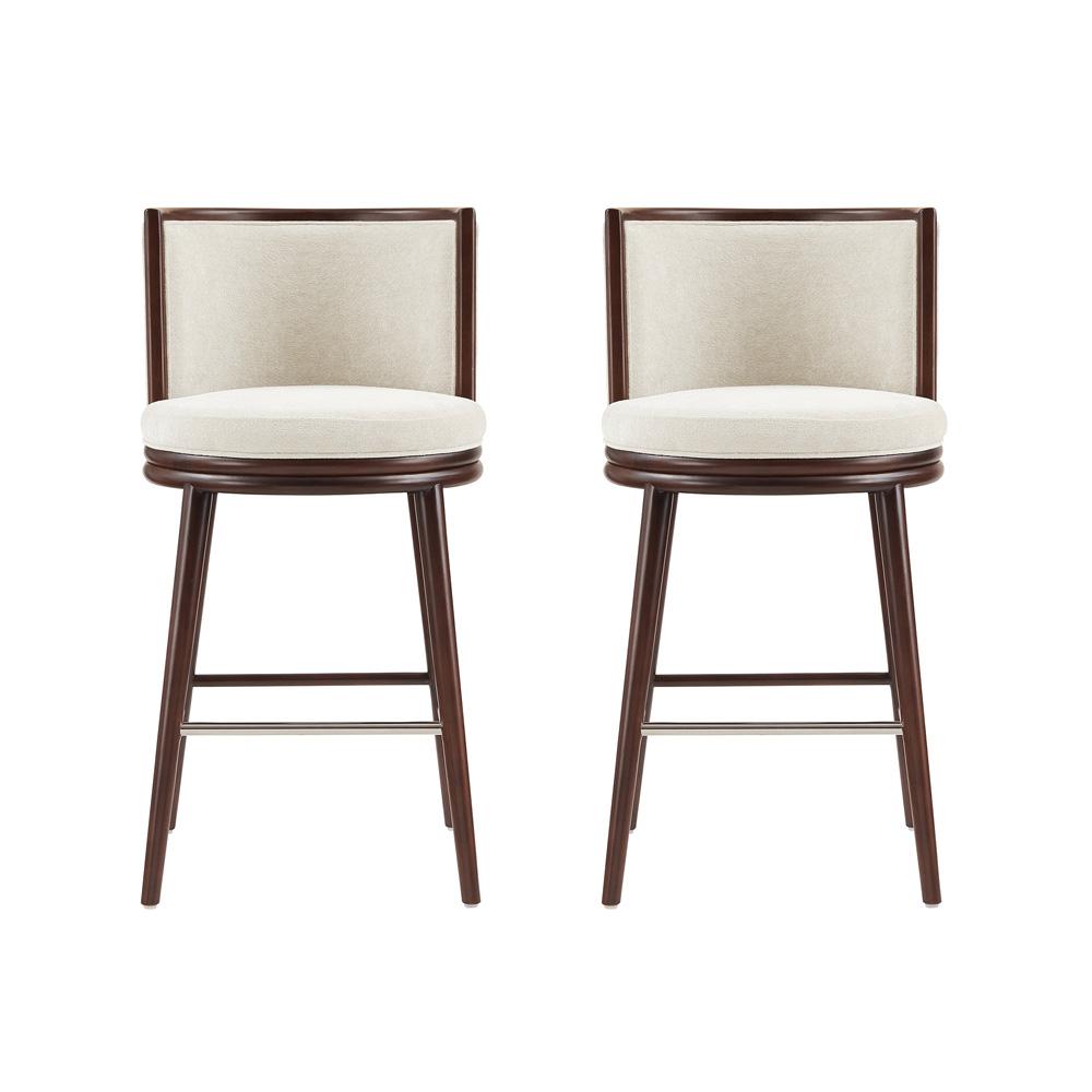 Manhattan Comfort - Evalyn Barstool in Cream - Set of 2 - 2-BS024-CR veiw 1