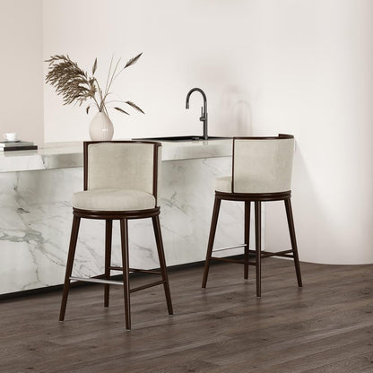 Manhattan Comfort - Evalyn Barstool in Cream - Set of 2 - 2-BS024-CR veiw 8