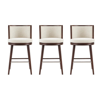 Manhattan Comfort - Evalyn Barstool in Cream - Set of 3 - 3-BS024-CR veiw 1