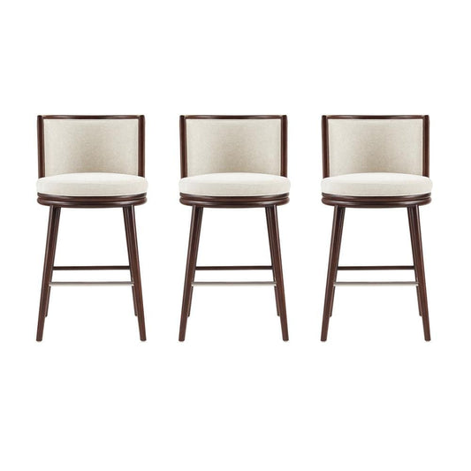 Manhattan Comfort - Evalyn Barstool in Cream - Set of 3 - 3-BS024-CR veiw 1