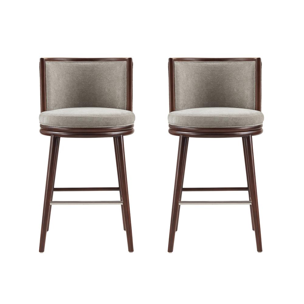 Manhattan Comfort - Evalyn Barstool in Dove - Set of 2 - 2-BS024-DO veiw 1