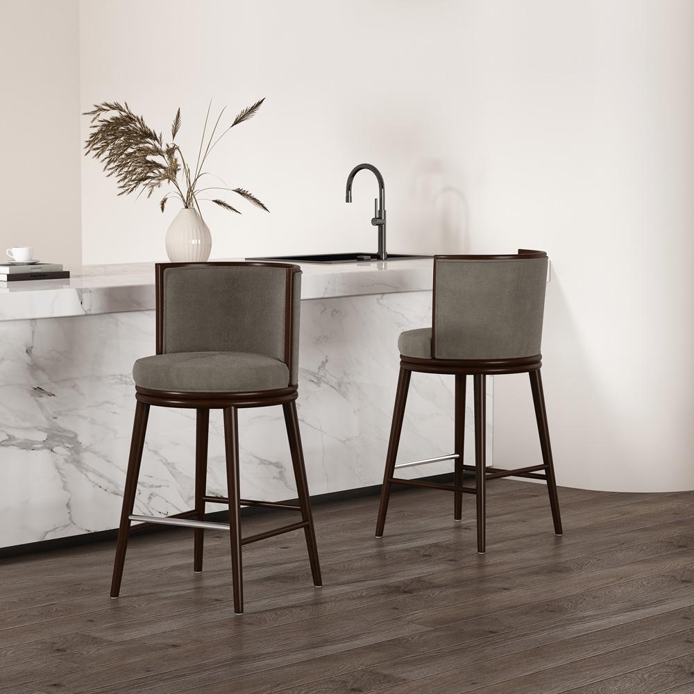 Manhattan Comfort - Evalyn Barstool in Dove - Set of 2 - 2-BS024-DO veiw 8