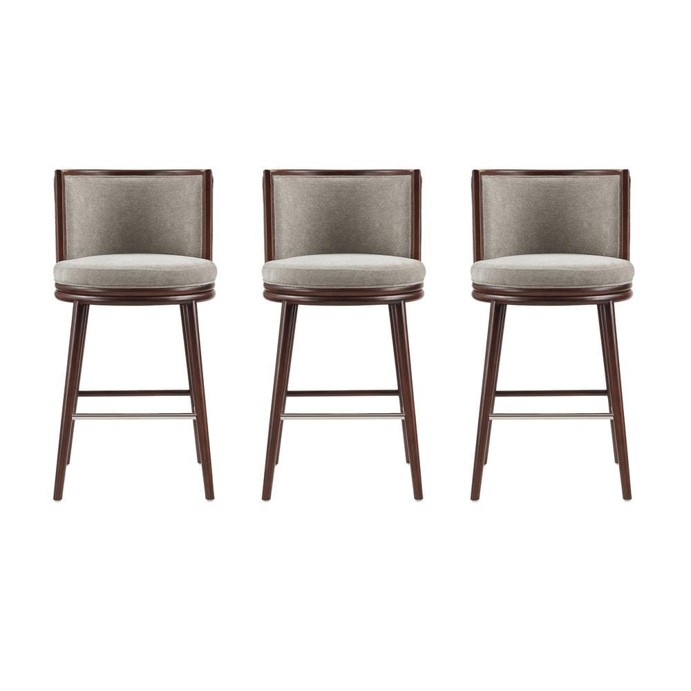 Manhattan Comfort - Evalyn Barstool in Dove - Set of 3 - 3-BS024-DO veiw 1