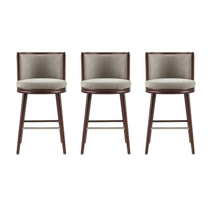 Manhattan Comfort - Evalyn Barstool in Dove - Set of 3 - 3-BS024-DO veiw 1
