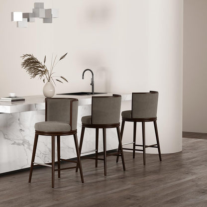 Manhattan Comfort - Evalyn Barstool in Dove - Set of 3 - 3-BS024-DO veiw 7
